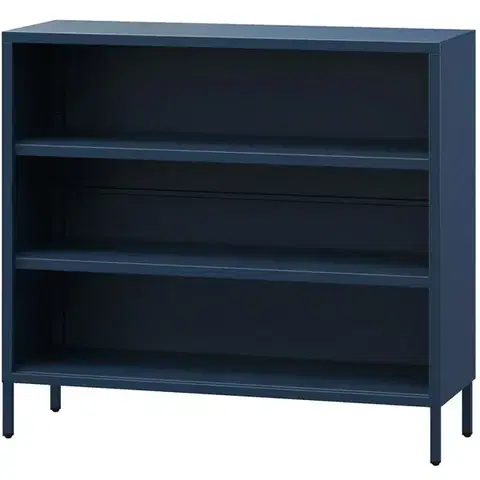 Regály v podkrovnom štýle Kovový regál nízky Luca Modern Dark Blue