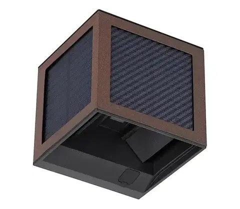 Svietidlá  LED solárne nástenné svietidlo so senzorom LED/9W/3,7V 3000/4000/6000K IP65 2600mAh hnedé 24294