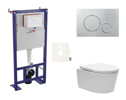 Záchody Cenově zvýhodněný závěsný WC set SAT do lehkých stěn / předstěnová montáž + WC SAT Brevis SIKOSSBR71 SIKOSSBR71
