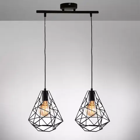 Moderné lampy do obývačky Luster Smerek 2695/Z-B-2 Čierna LW2