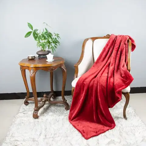 Ozdobné prikrývky Deka Laguna JDML003 130x170 cm červená