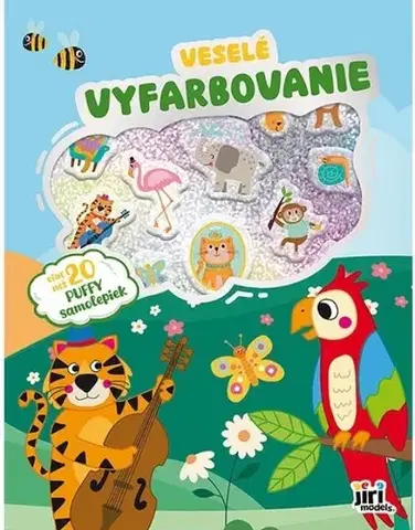 Nalepovačky, vystrihovačky, skladačky Veselé vyfarbovanie so super samolepkami - Zvieratká
