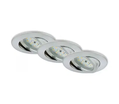 Svietidlá Briloner 7296-039 - Sada 3× LED kúpeľňových podhľadových svietidiel LED/6,5W/230V IP23 7296-039