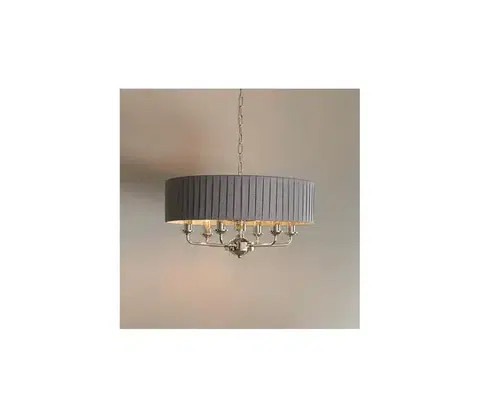 Svietidlá Endon 94397 - Luster na reťazi HIGHCLERE 6xE14/40W/230V šedá/lesklý chróm 94397