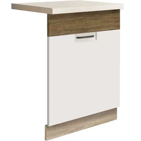 Dvierka a čelá zásuviek pre kuchynske skrinky Dvierka na umývačku Favorit Zm60 Sonoma/White+Ribbeck