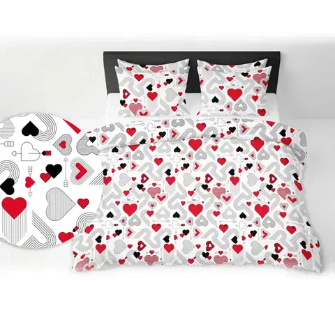 Obliečky Obliečky flanelové Love dream 200x140cm+90x70cm TiaHome