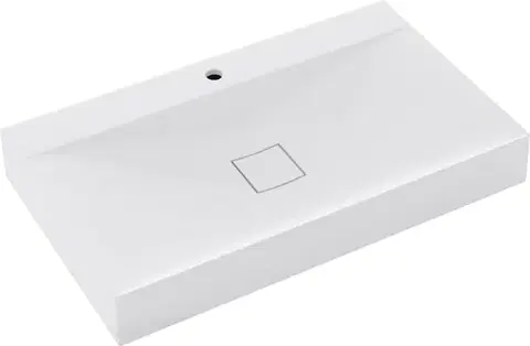 Umývadlá MEXEN - Poli umývadlo na dosku liaty mramor 80 x 48, biela 23028001
