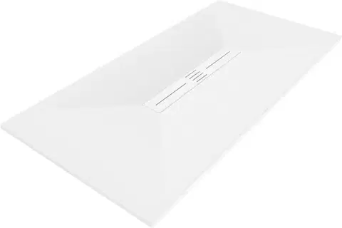 Vane MEXEN/S - Toro obdĺžniková sprchová vanička SMC 180 x 80, biela, mriežka biela 43108018-W