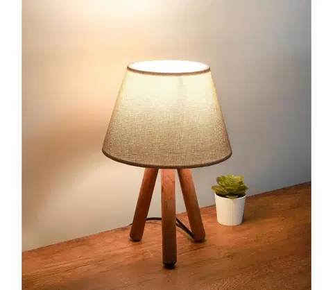 Lampy  Stolná lampa AYD 1xE27/40W/230V hnedá/béžová 780SGN2566