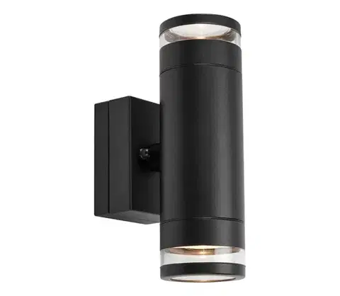Svietidlá Markslöjd 109104 - vonkajšie stmievateľné LED nástenné svietidlo LUNO 2xLED/4,9W/230V IP65 čierna 109104