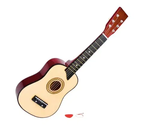 Hudobné nástroje pre deti Legler hračka dřevěná Gitara přírodní