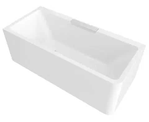 Vane POLYSAN - CASCATA L MONOLITH obdĺžniková vaňa 180x80x60cm, kaskáda nerez 73836ML.100