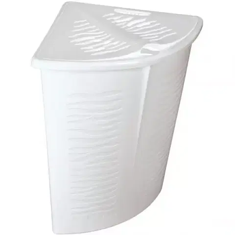 Kúpeľňové doplnky Rohový kôš  Zebra 45l 1402 biela
