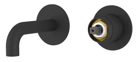 Kúpeľňové batérie SAPHO - ULTRAMIX telo 2-prvkovej podomietkovej batérie, hubica 10cm, čierná mat UT110B-1