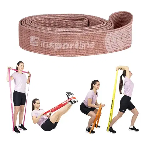 Ostatné fitness náradie Posilňovacia guma inSPORTline Rand Medium vintage ružová
