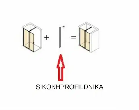 Sprchovacie kúty HUPPE - Nikový profil pre sprchové dvere Hüppe Strike New, čierna, SIKOKHPROFILDNIKAC SIKOKHPROFILDNIKAC