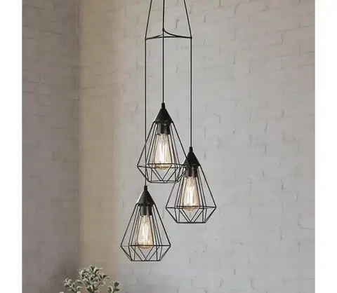 Svietidlá Eglo 94191 - Luster TARBES 3xE27/60W/230V 94191