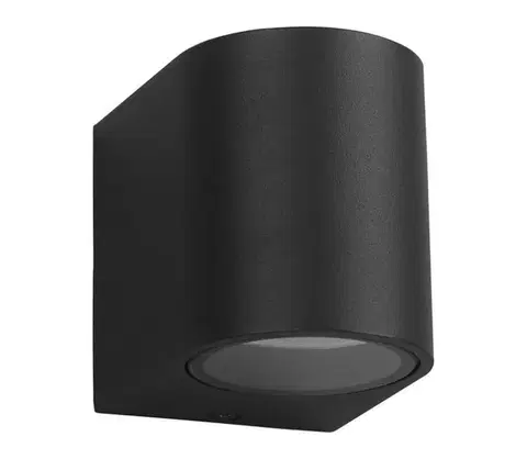 Svietidlá  Vonkajšie nástenné svietidlo OVALIS 1xGU10/35W/230V IP44 čierna EKO8302