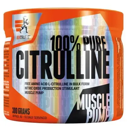 Citrulín malát Citrulline 100 % Pure Powder - Extrifit 300 g Orange