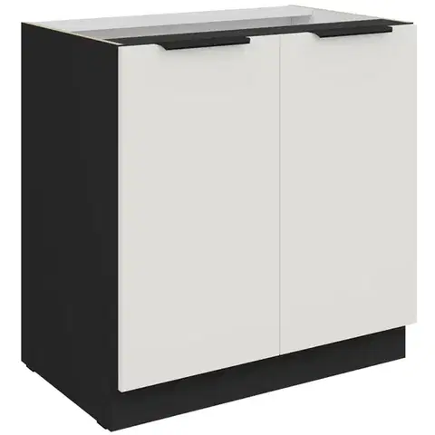 Kuchynské skrinky stojace Kuchynská skrinka Aria-Wh/Bl Anti Fingerprint 80d 2f Bb