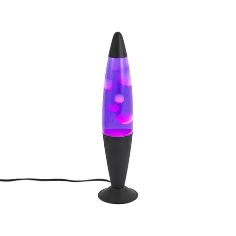 Stolné lampy Lávová lampa fialová s bielym voskom vrátane LED - Molten Lava
