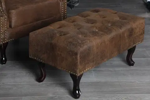 Taburety a podnožky Chesterfield taburet MIDAS Dekorhome