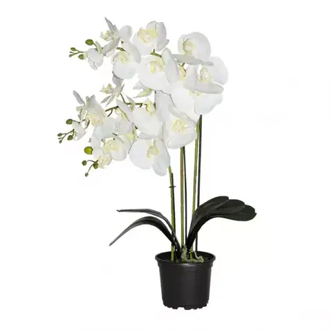 Záhradné dekorácie Prémiová umelá orchidea s 3 výhonkami