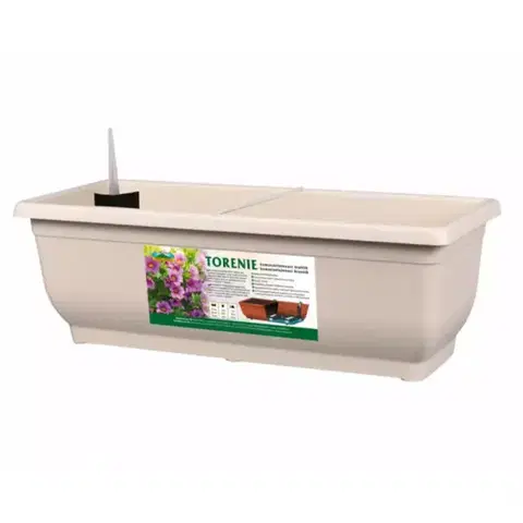 Záhrada Truhlík samozavlažovací Torenie Modern 50cm béžová