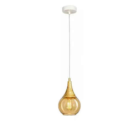 Svietidlá Keter Lighting Luster na lanku LACRIMA WHITE 1xE27/60W/230V 2322