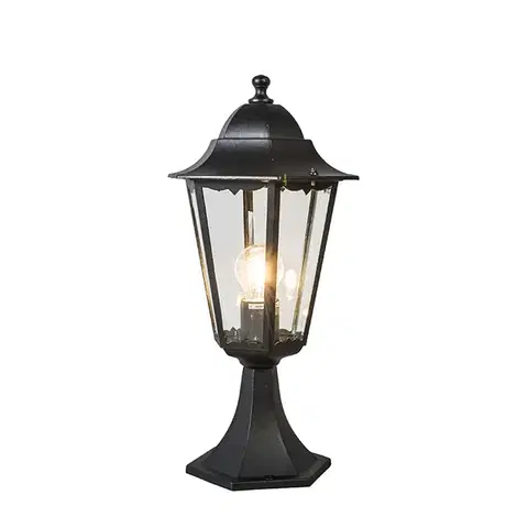 Zahradne stlpove lampy Klasická vonkajšia lampa podstavca čierna 48 cm IP44 - New Orleans