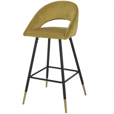 Barové stoličky Barová stolička America Golden/Black 80176d