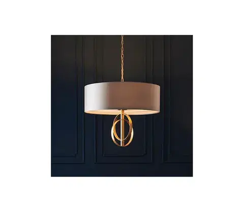 Svietidlá Endon 95211 - Luster na reťazi 5xE27/10W/230V Ø 70 cm sivá/mosadz 95211