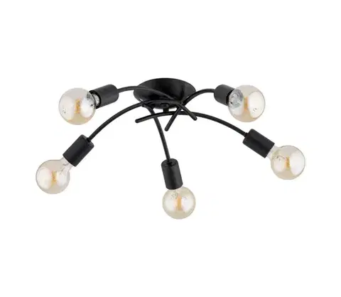 Svietidlá  Prisadený luster TORIZO 5xE27/15W/230V čierny 63426