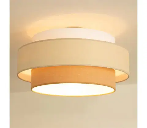 Svietidlá BRILAGI - Stropné svietidlo RESNA 1xE27/60W/230V pr. 40 cm krémová/béžová H0394