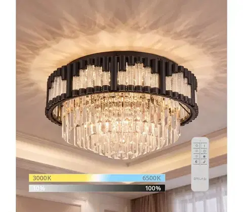 Svietidlá BRILAGI - LED stmievateľné stropné svietidlo CROWN LED/41W/230V priemer 48 cm čierne + DO BRSL61031B-LED