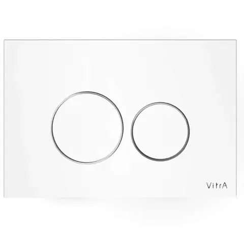 WC tlačidlá k nádržkám Ovládacie tlačidlo VitrA Vetro sklenené biele 740-1600 740-1600