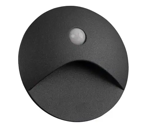 Svietidlá  39137 - LED schodové svietidlo EXIN so senzorom 2,5W/230V 4000K IP65 antracitové, okrúhle 39137