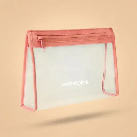 Tašky do fitka BeastPink Toaletná taška Transparent