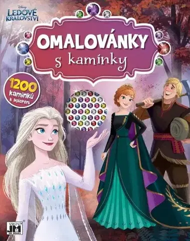 Nalepovačky, vystrihovačky, skladačky Vymaľovanky s kamienkami/ Ľadové kráľovstvo