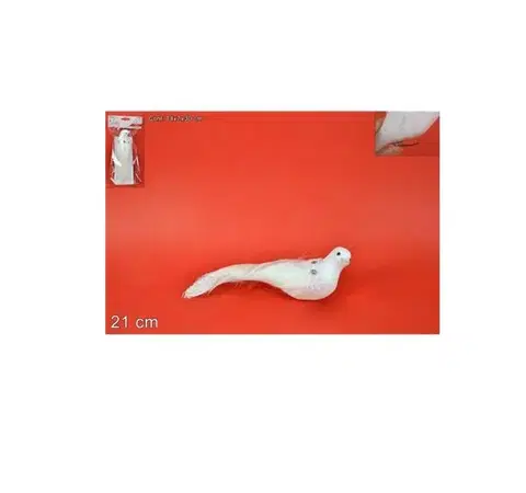 Vianočné dekorácie MAKRO - Hrdlička vianočná 21cm na štipci