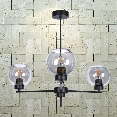 Moderné lampy do obývačky Luster Aldar Čierna/Grafit K-4851 LW3