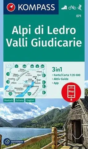 Turistika, skaly Alpi di Ledro - Valli Giudicarie 1:35 000