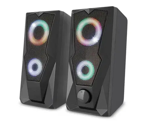 Predlžovacie káble Yenkee - USB Reproduktory s RGB podsvietením 6W/5V čierna 45015339