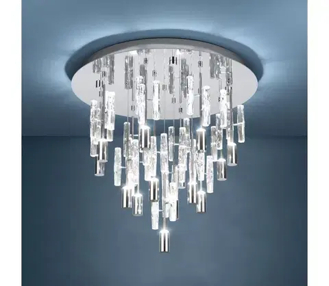 Svietidlá Eglo 390476-LED Stropné svietidlo ALEMDINA 15xLED/2,6W/230V 2200/3000/4000K chróm 390476