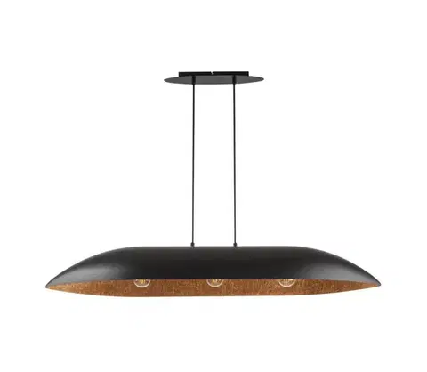 Svietidlá  Luster na lanku GONDOLA 3xE27/60W/230V čierna/medená 40634