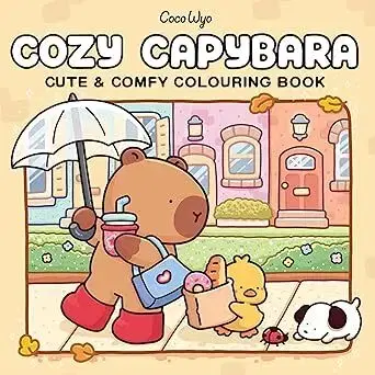 Pre deti a mládež - ostatné Cozy Capybara - Cute & comfy colouring book - Coco Wyo