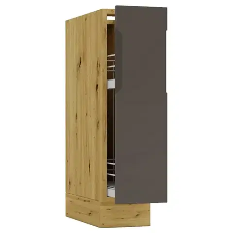 Kuchynské skrinky stojace Kuchynská skrinka Cosmo Isabel D20 Cargo+Kôš Mocca Grey/Dub Artisan