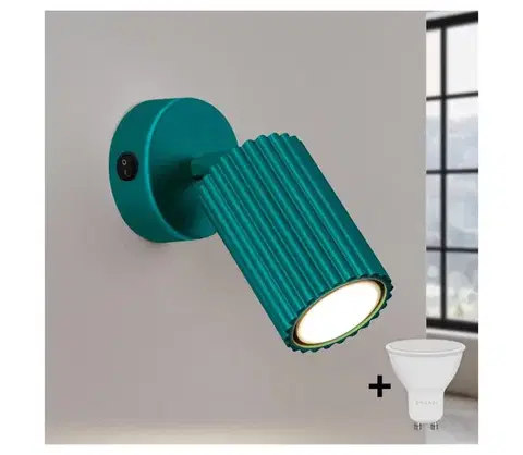 Svietidlá BRILAGI - LED nástenné bodové svietidlo CRESTO 1xGU10/10W/230V tyrkysové BR.1946