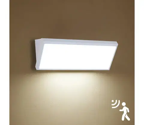 Svietidlá BRILAGI - LED vonkajšie nástenné svietidlo so senzorom TRIANGLE LED/42W/230V biele IP65 BRI675
