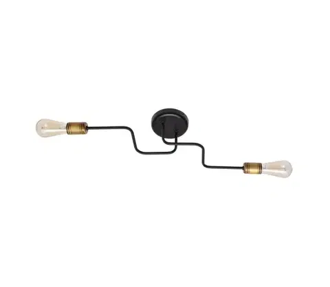 Svietidlá  Prisadený luster TUBE 2xE27/15W/230V P-1924/2 BK+AB